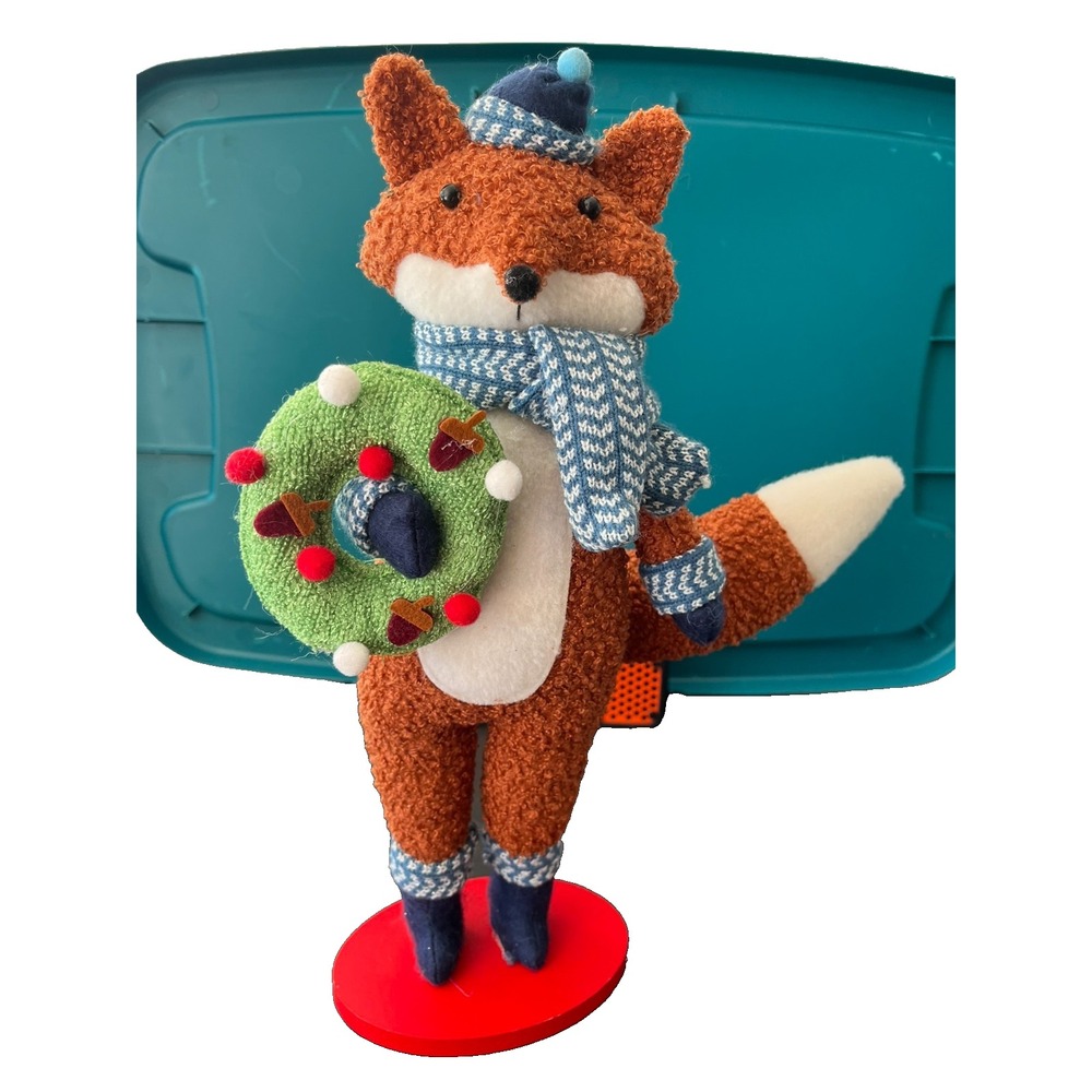 Colorful Plush Table Top Decoration Fox Woodland Farmhouse Country Playroom Chic